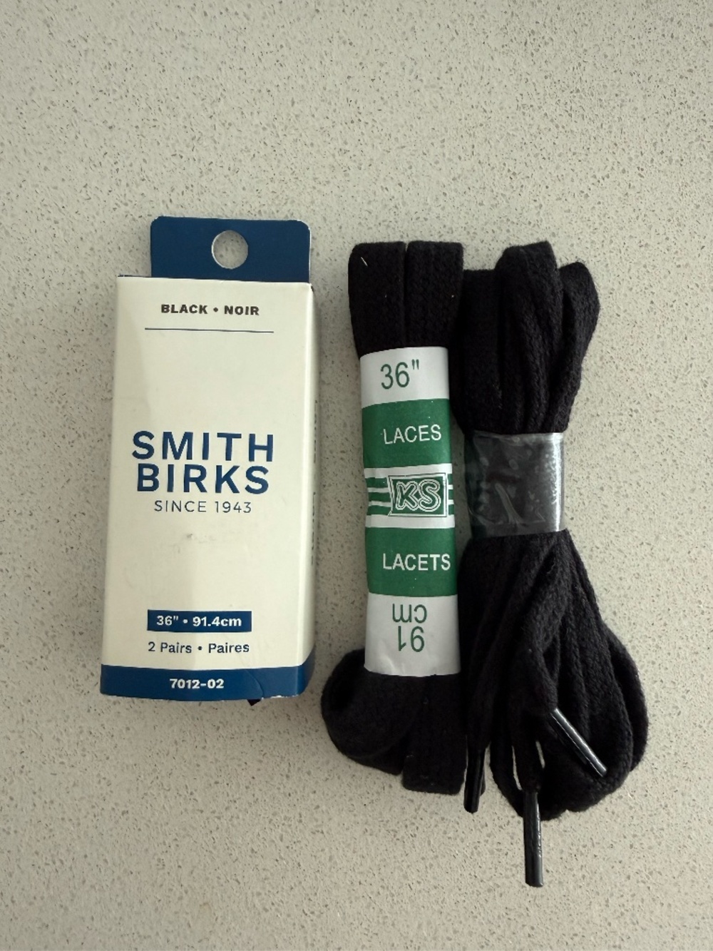 NWT Smith Birks 2 Pack Black Laces 36"